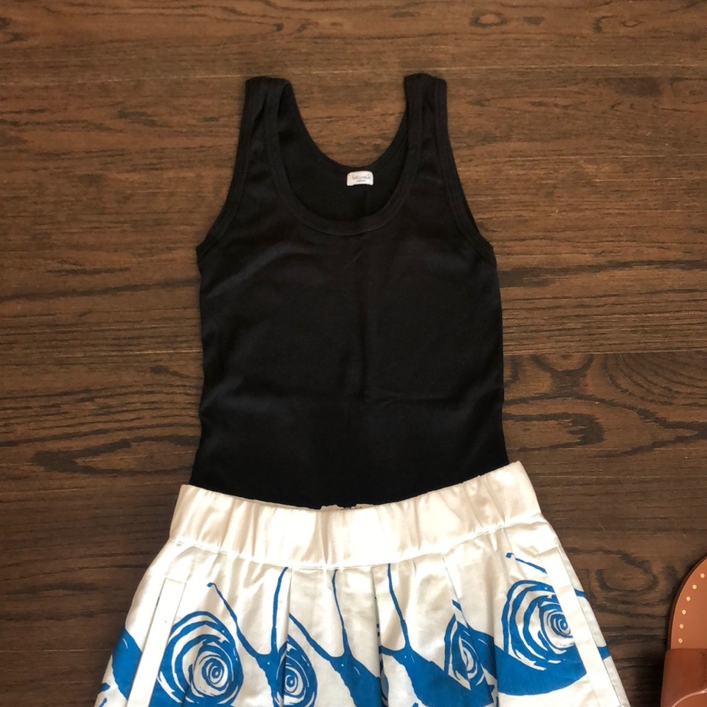 Splendid black tee top ribbed Med tank